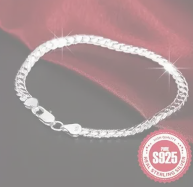Solace Hemp Cord Bracelet 925 Sterling Silver  Unisex  Minimalist Classic  Silvery Finish