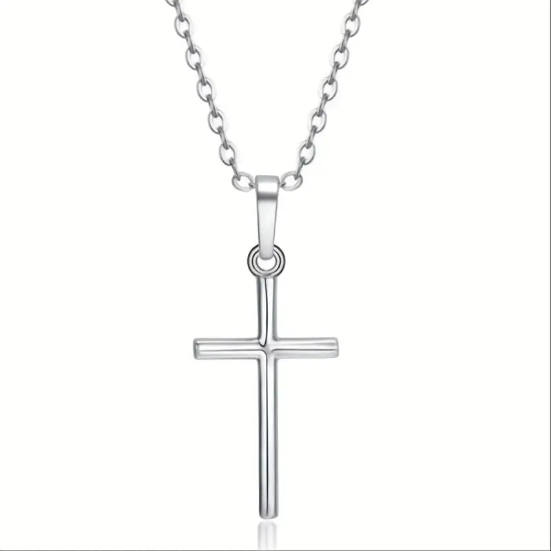 Linea Cross Necklace Geometric Elegance ;Stainless Steel ;Minimalist Light Luxury