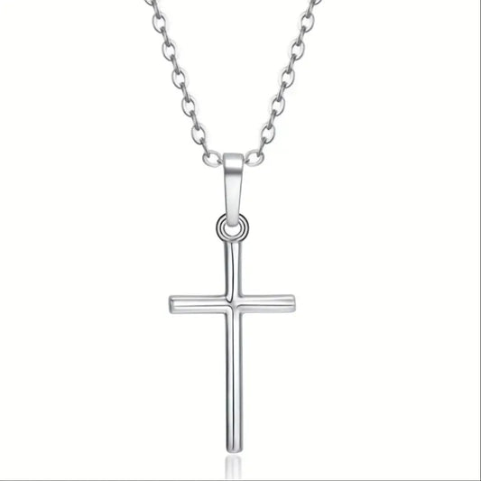 Linea Cross Necklace Geometric Elegance ;Stainless Steel ;Minimalist Light Luxury