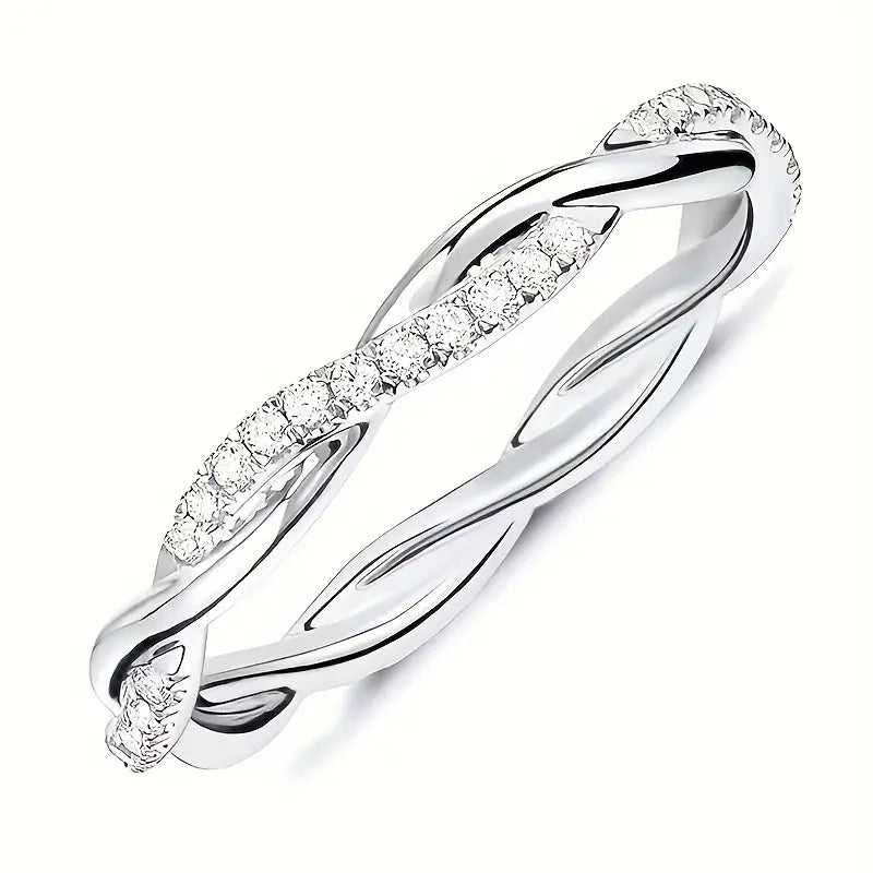 Designer Intertwined Cross Ring