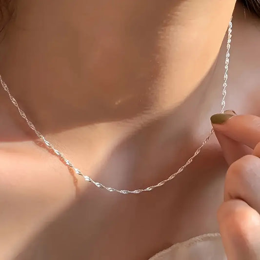 Whisper Chain Necklace Minimalist Jewelry, Secure Lobster Clasp, Dainty & Refined