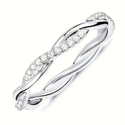 Designer Intertwined Cross Ring